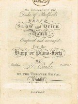 The Duke of Bedfords Grand slow & quick march.  Printed London c.1805