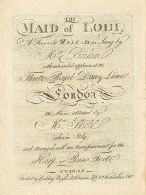 Maid of LodiThe Maid of Lodi, published In Dublin c.1805